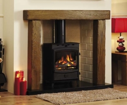Focus Fireplaces Beamish Oak fire surround