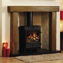 Focus Fireplaces Beamish Oak fire surround