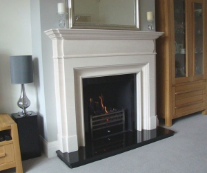KF880 Bespoke Cushion Limestone Fireplace