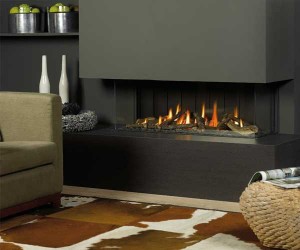 Vision Trimline TL120p-Panoramic gas fire